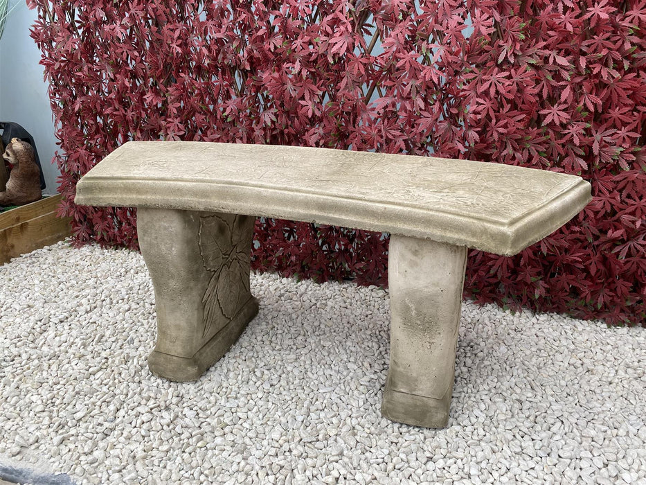 Melmar Stone Curved Leaf Bench