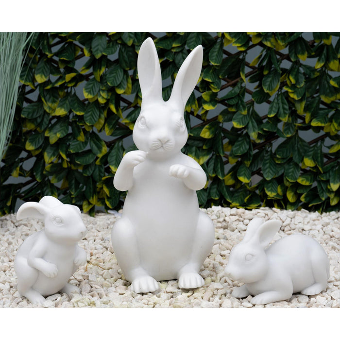 Dinova Family of 3 White Rabbits