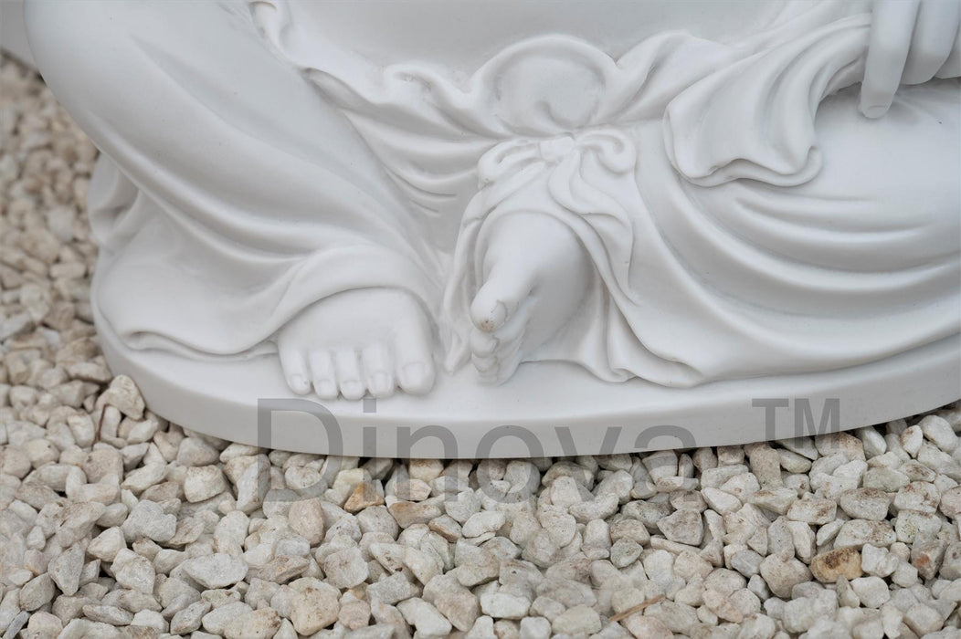 Dinova Joyful Buddha White Statue