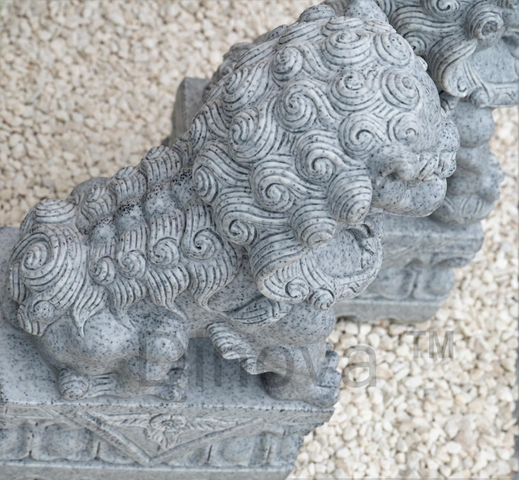 Dinova Pair Of Guardian Lions Statues