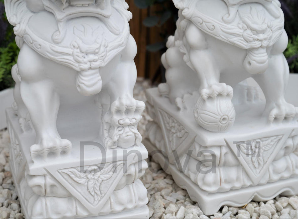 Dinova Pair Of Guardian Lions Statues