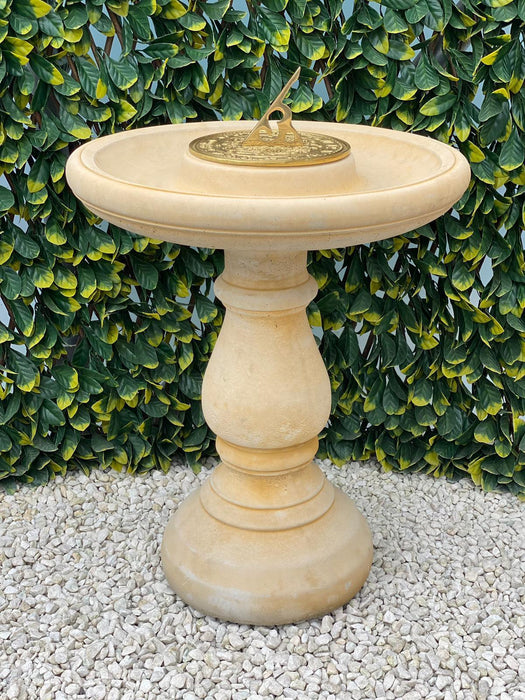 Melmar Stone Edwardian Sundial & Birdbath