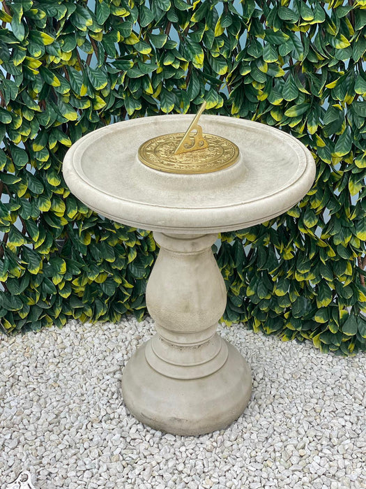 Melmar Stone Edwardian Sundial & Birdbath