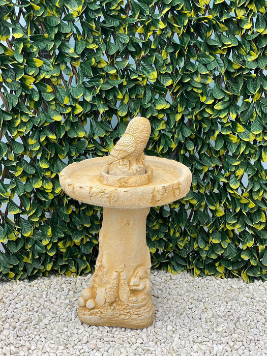 Melmar Stone Owl Birdbath