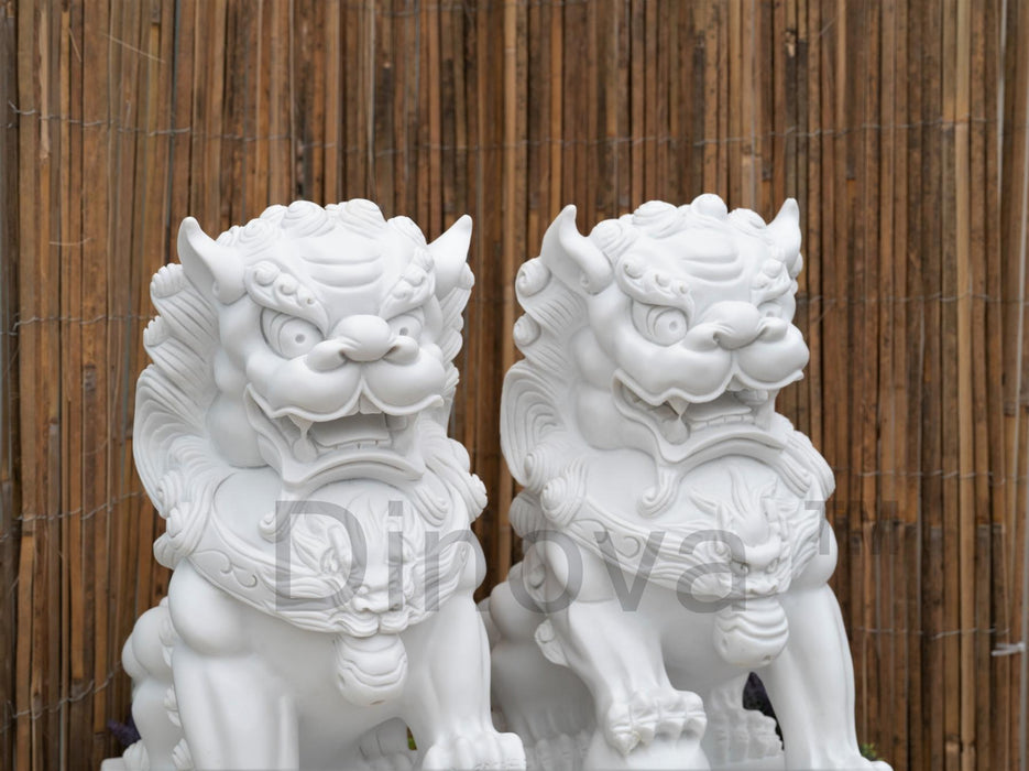 Dinova Pair Of Guardian Lions Statues