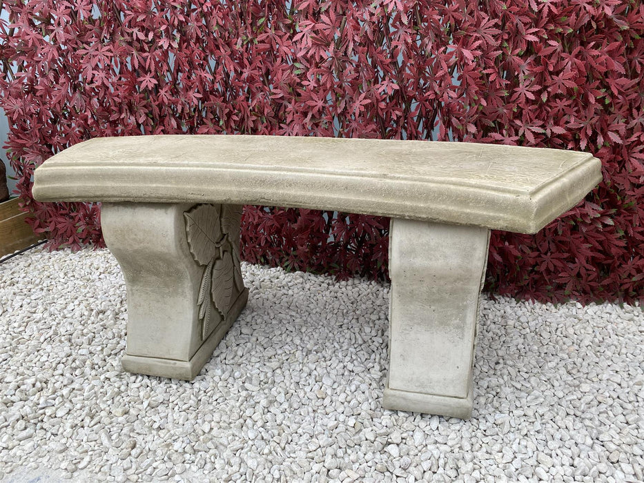 Melmar Stone Curved Leaf Bench