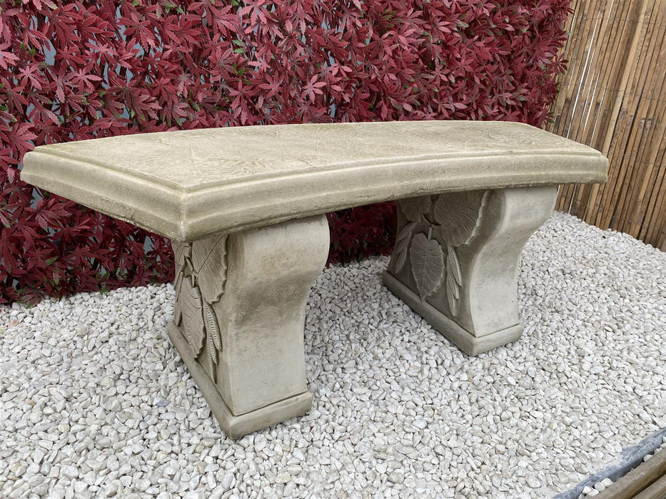 Melmar Stone Curved Leaf Bench