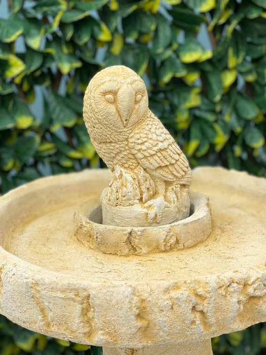 Melmar Stone Owl Birdbath