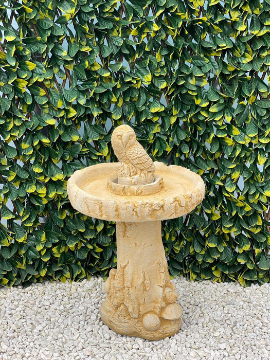 Melmar Stone Owl Birdbath
