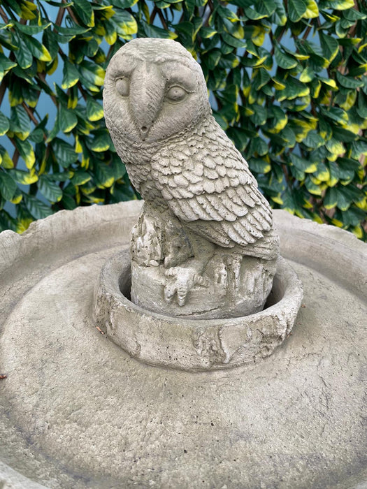 Melmar Stone Owl Birdbath