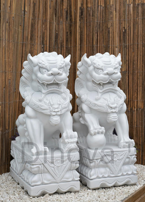 Dinova Pair Of Guardian Lions Statues
