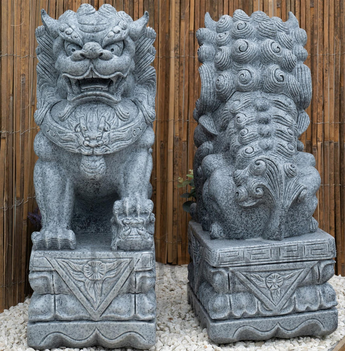 Dinova Pair Of Guardian Lions Statues