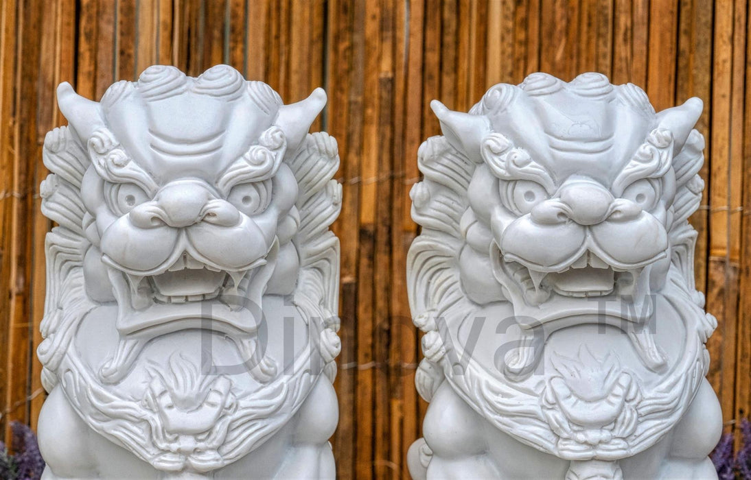 Dinova Pair Of Guardian Lions Statues